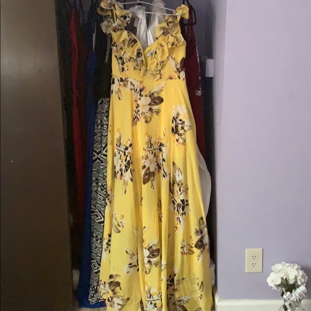 Yellow long dress